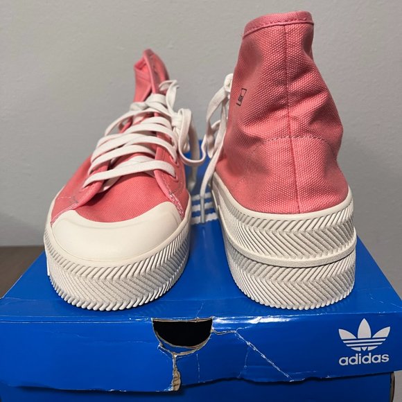 NWT Men's Adidas Originals Nizza Hi Sneakers - Semi Turbo Color - GW5936 - Picture 3 of 6